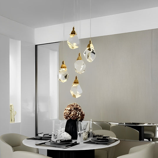 postmodern crystal pendant light fixture