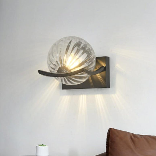 Glass Wall Lamp with ambient lighting for hallway | OroDwell