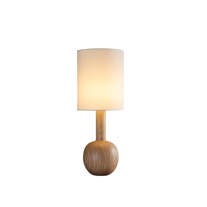The light wood version of the walnut table lamp, front view