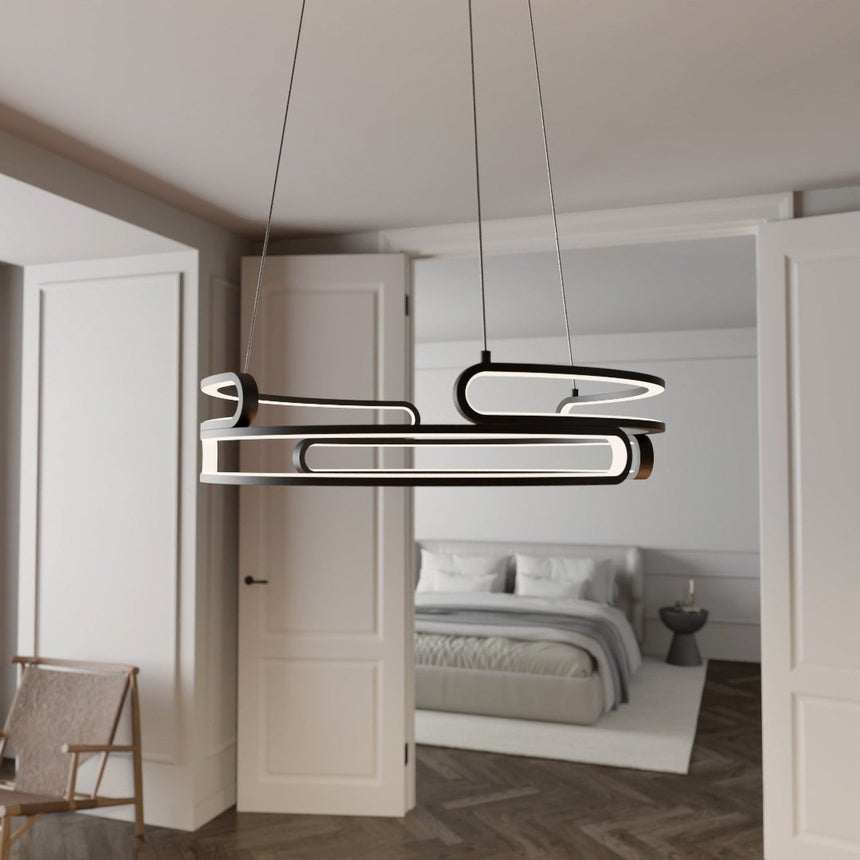 Steel pendant lamp for contemporary homes