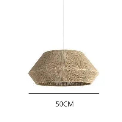 Dimension card for the 50 cm wicker dome in the natural finish