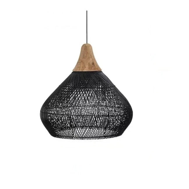 Detail of the wicker weave and the wooden canopy