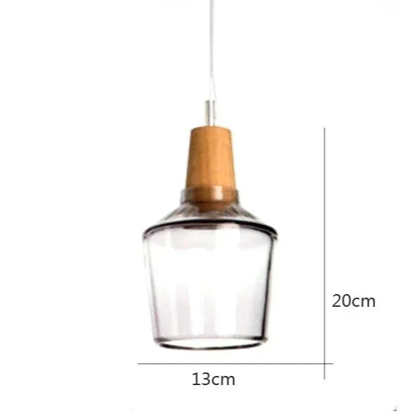 The small shade drawn with its 13 cm width and 20 cm height marked
