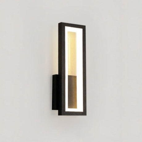 Frosted glass LED wall lamp with Nordic design in black and gold finish for bedroom accent lighting