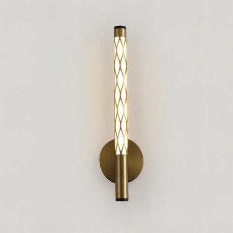 Minimalist acrylic wall lamp casting soft ambient glow on a contemporary living room wall