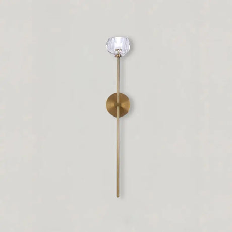 Lareine K9 crystal LED wall sconce with bronze copper finish mounted on an interior wall