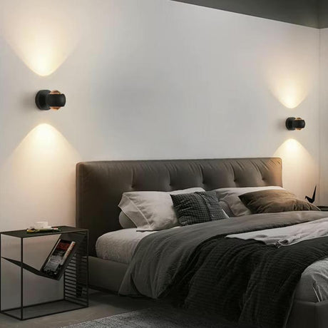 Acrylic wall sconce LED soft ambient glow for bedroom with iron frame and acrylic shade