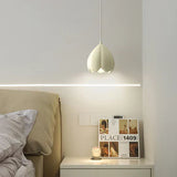 Cream glass pendant light close-up of glass shade
