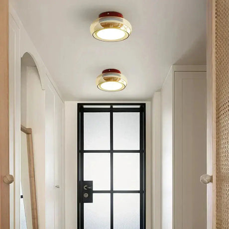 Retro acrylic ceiling light with vintage LED fixture