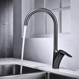 Brass ceramic kitchen mixer tap with swivel spout