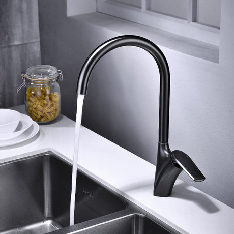 Kitchen mixer tap close-up detail view