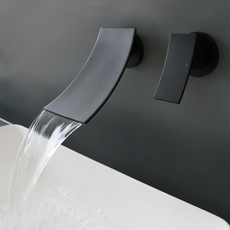 Wall mounted waterfall faucet - brass construction