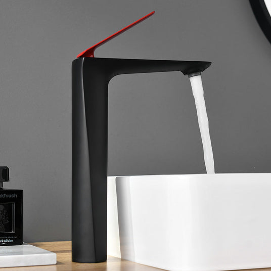 Single-handle brass vessel faucet - single-hole installation