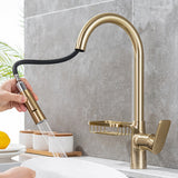 Kitchen Faucet Hot and Cold Handle Detail
