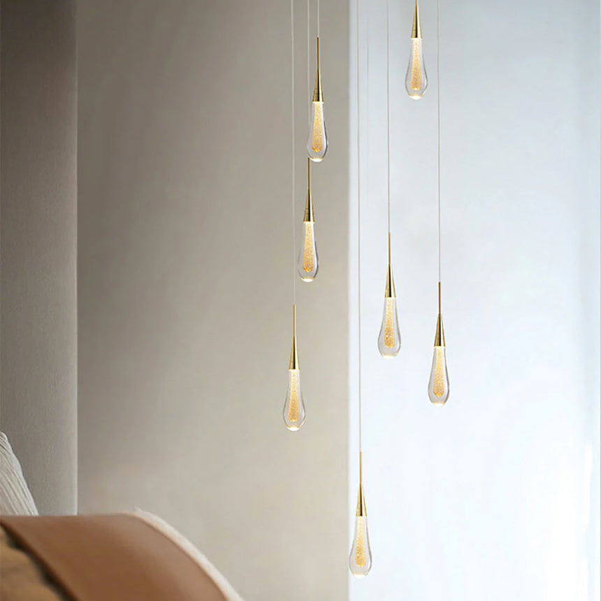 LED Droplet Suspension Fixture for Home Decor