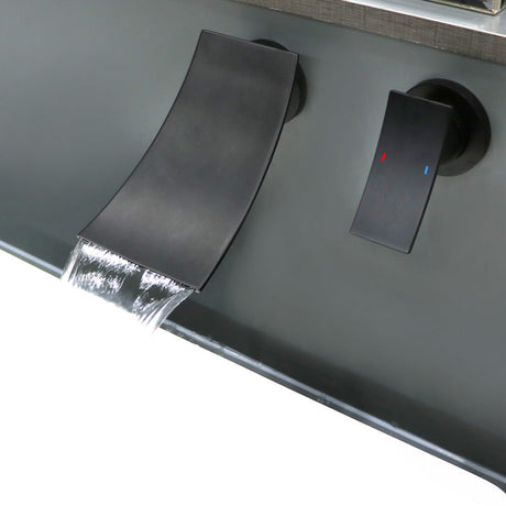 Wall mounted waterfall faucet - single lever handle