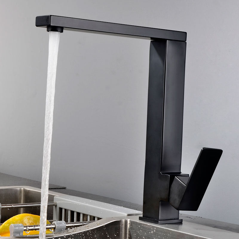 Stainless steel kitchen faucet - brass chrome plating finish