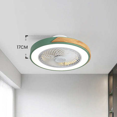 Boreal Timber Ceiling Fan Top View Perspective - OpalDwell