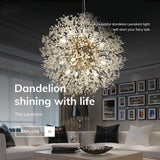 crystal ceiling light dandelion design for bedroom