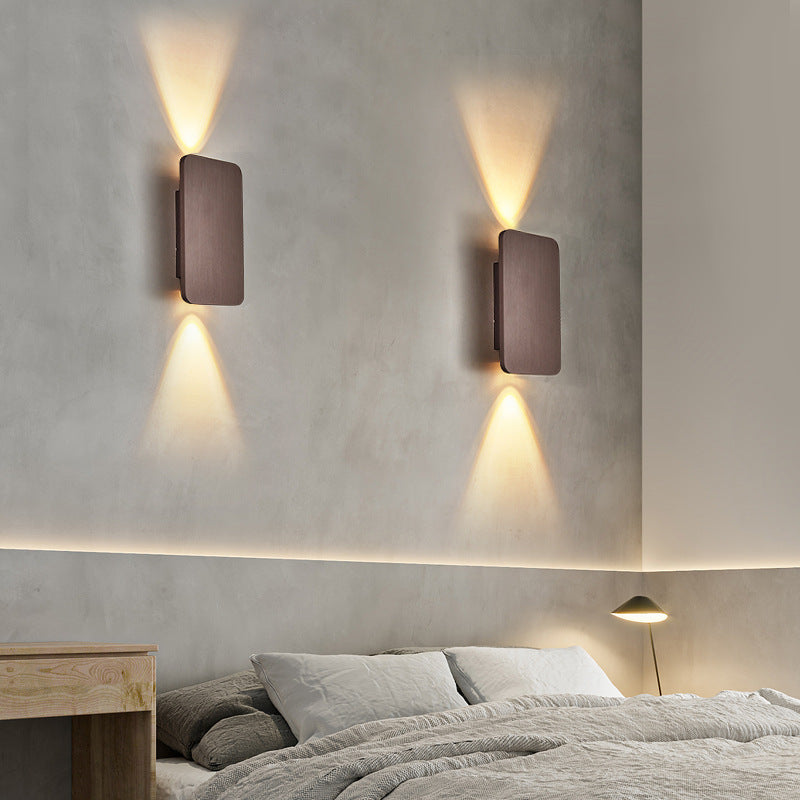 LED wall fixture with clean lines for bedroom lighting