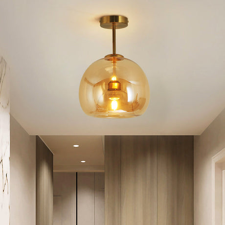 Round ceiling lamp with warm white LED light