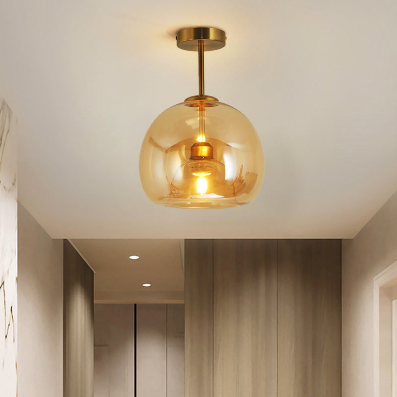 Round ceiling lamp with warm white LED light