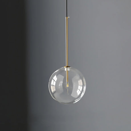 Gold glass sphere pendant light for modern homes