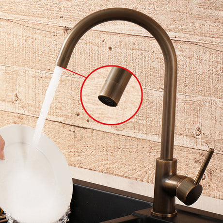 Antique bronze kitchen faucet - ceramic cartridge