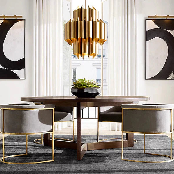 Liora Gold Tube Pendant Light for Living Room
