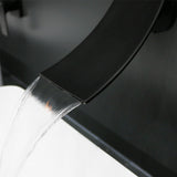 Wall mounted waterfall faucet - matte black finish