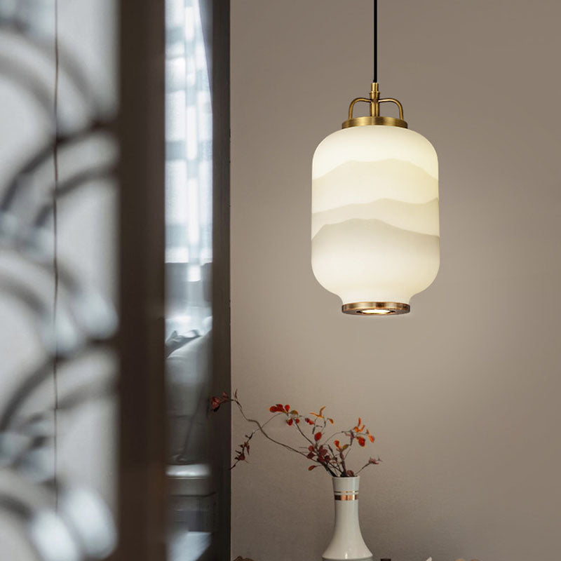 Frosted Glass Pendant Light for Dining Table