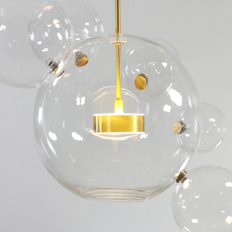 Nordic Snowball Chandelier with Matte Glass Orbs