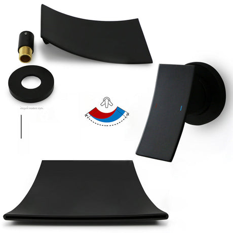 Wall mounted waterfall faucet with easy installation design