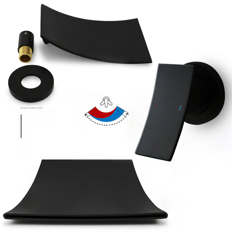Wall mounted waterfall faucet with easy installation design