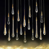 Gold Finish Droplet Pendant Light Detail