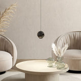 Metal pendant light with adjustable height design