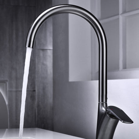 Brushed mixer tap for modern kitchen decor