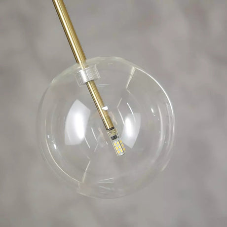 Glass sphere pendant light for living room decor