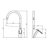 Kitchen tap with 360-degree swivel design