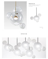 Snowball Glass Chandelier - Clear Orb Finish