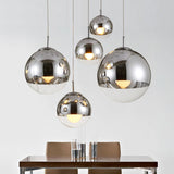 Glass Orb Pendant Light for Dining Room