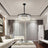 Crystal pendant light installation view