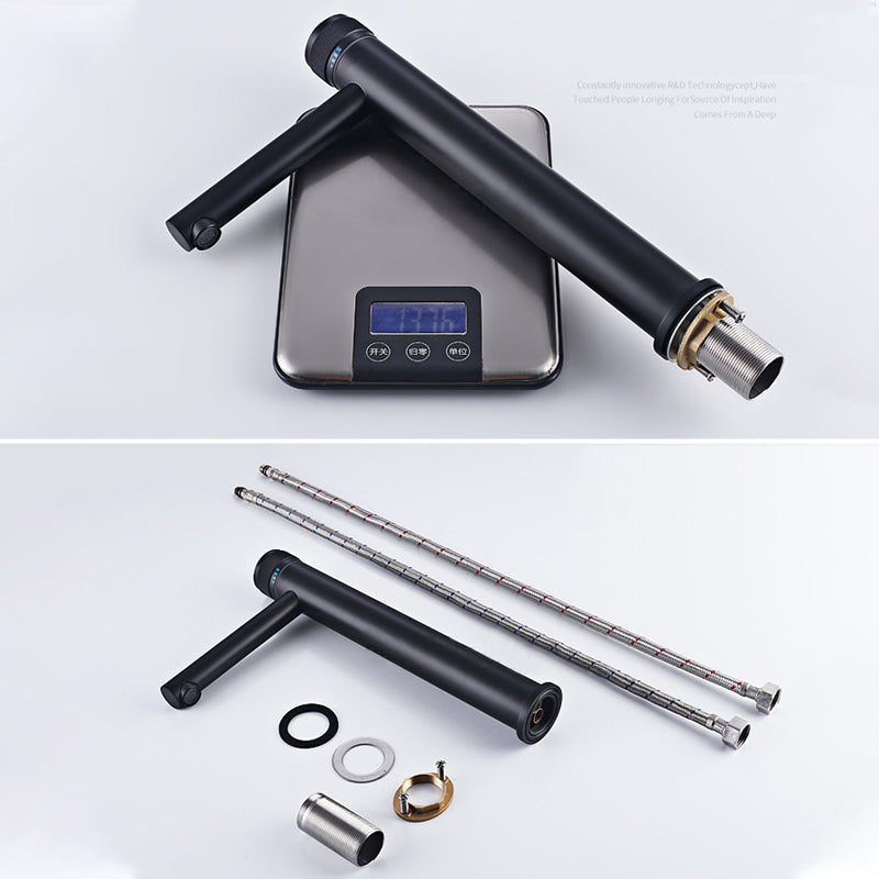 Single-handle bathroom mixer faucet finish and material detail - chrome finish spout