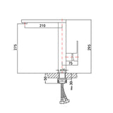 Stainless steel kitchen faucet with easy installation design