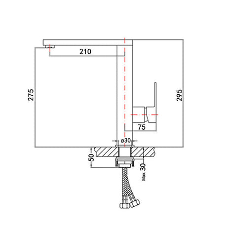Stainless steel kitchen faucet with easy installation design