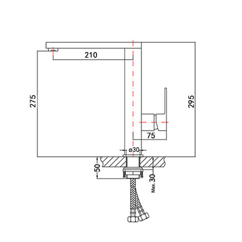 Stainless steel kitchen faucet with easy installation design