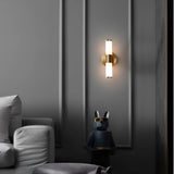 Elegant marble wall light for entryway