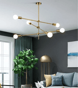 Iron Glass Chandelier for Bedroom Lighting