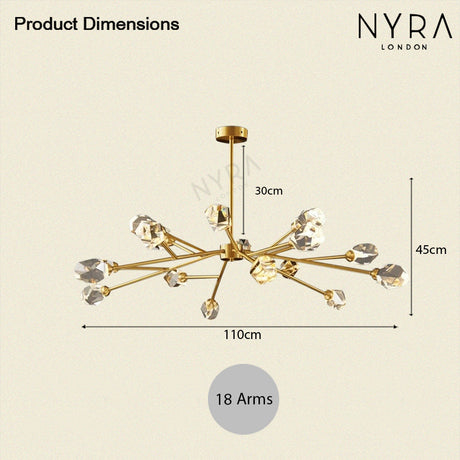 Crystal Pendant Light Illuminated with Warm Adjustable Glow | OroDwell
