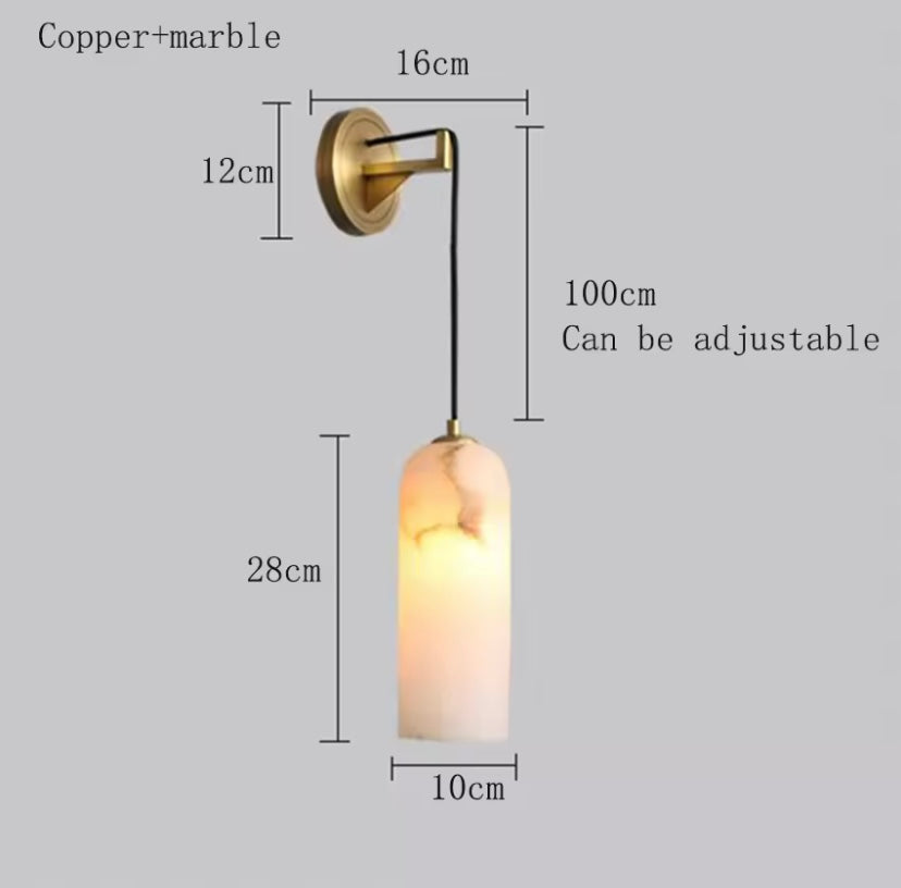 Marble Chandelier Pendant Side Angle Design View